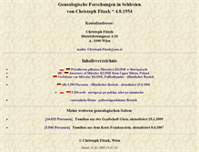 Tablet Screenshot of fitzek-genealogie.info